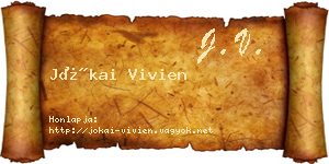 Jókai Vivien névjegykártya